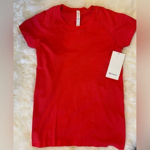 Lululemon Red Swiftly Tech Short Sleeve 2.0